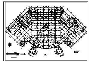 食堂设计_某市三层框架结构学校食堂结构施工cad图纸-图二