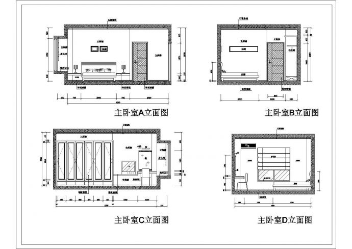 小两居户型室内装修设计平立剖面施工详图_图1