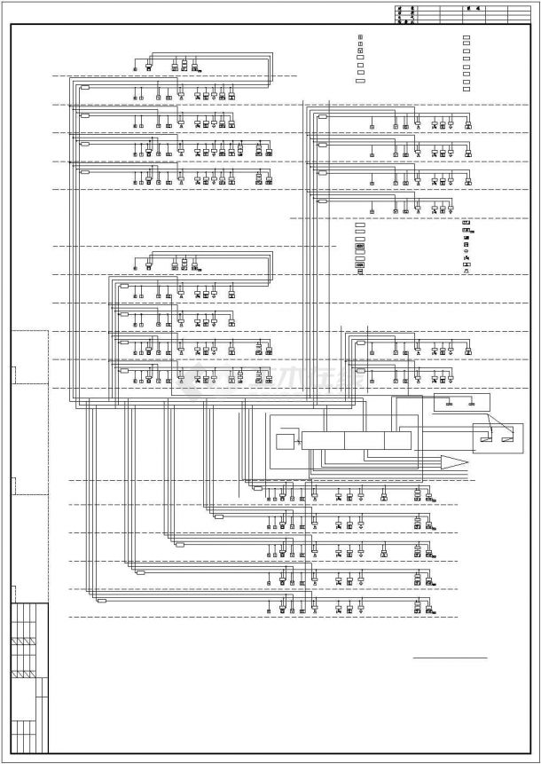 精细设计的某电器商场全套消防系统报警设计图纸-图一