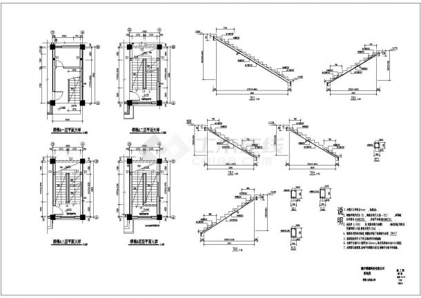 某三层框架结构配电室设计cad全套结构施工图（ 含设计说明）-图一