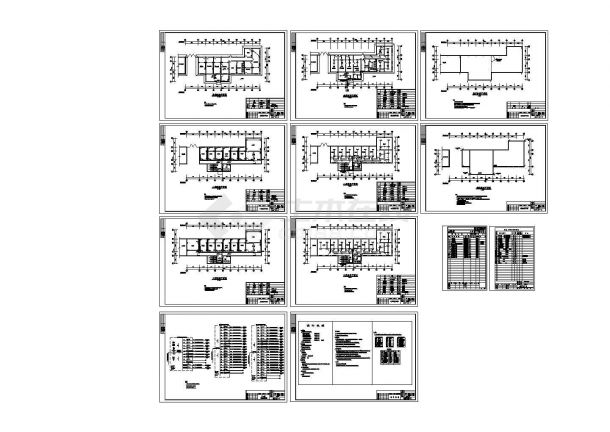 1050平方米某3层车间排班室电气CAD施工图-图一