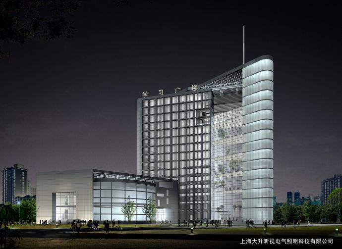 上海电视大学建筑方案文本_图1