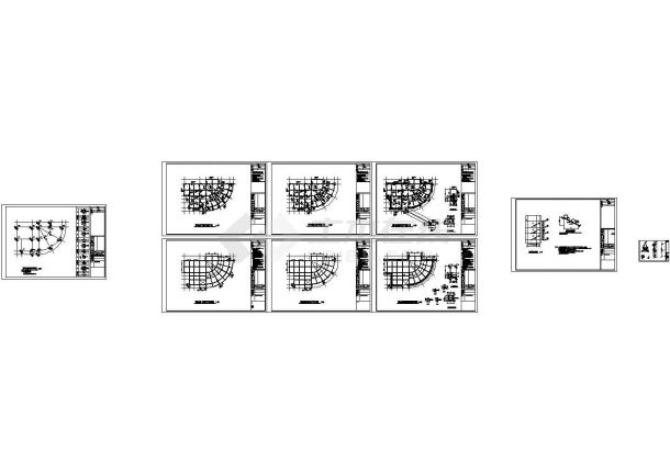 重庆三层框架结构商业会所结构施工图_dwg-图一