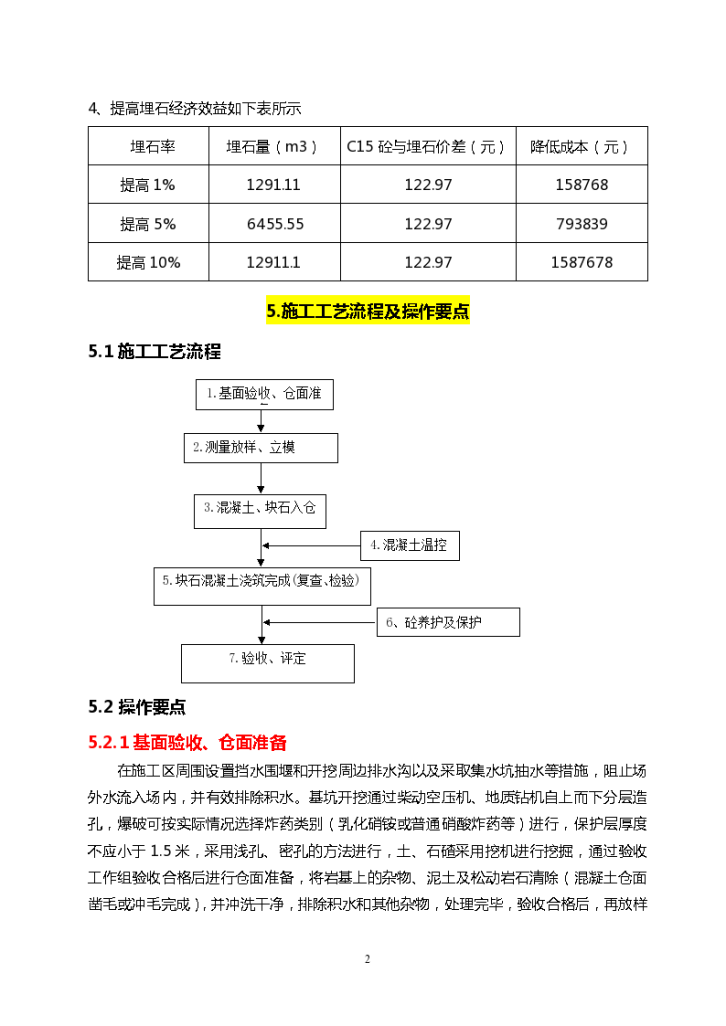 重力坝埋石混凝土施工工法设计-图二