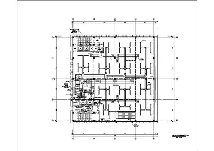 某辽宁四层商场及车库空调防排烟系统设计施工图_图1