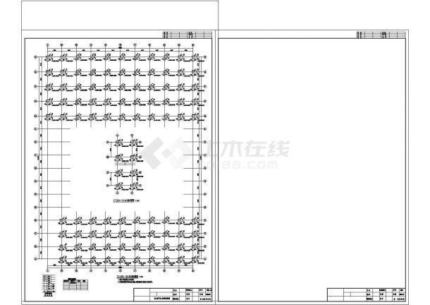 【南京】某商场钢结构框架结构施工CAD图全套-图一