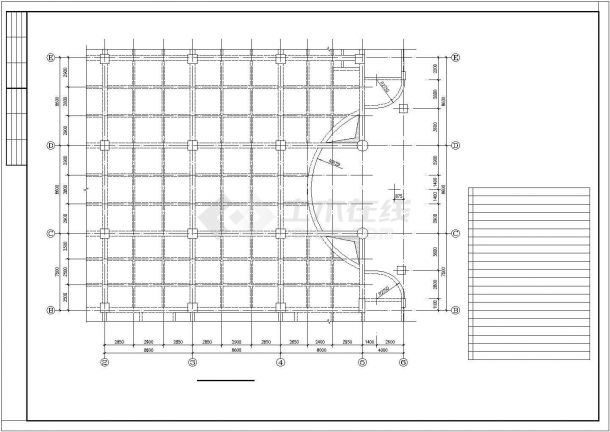 商场楼层局部开洞改造加固结构施工CAD图-图一