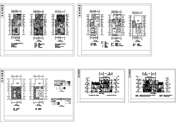 某小区地中海式别墅装修设计CAD全套图纸_图1