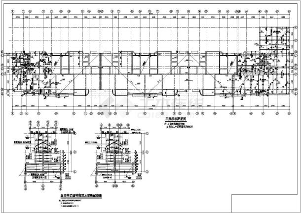 经典型底框住宅建筑cad结构施工设计图纸-图二