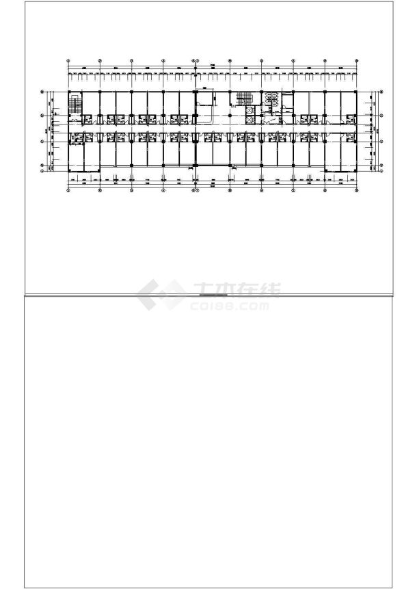 某六层宾馆建筑设计方案图-图二