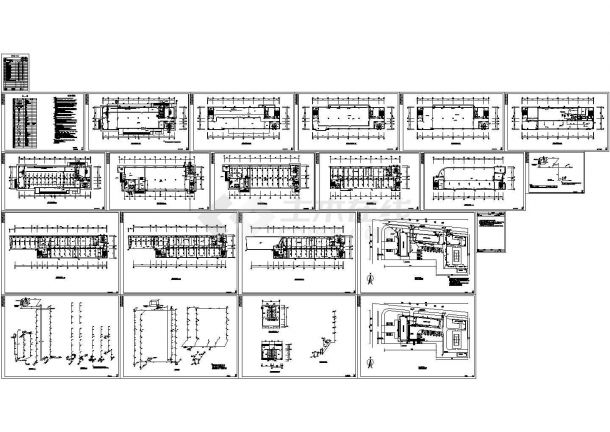 某9层电信楼和5层办公楼给排水CAD设计图-图一