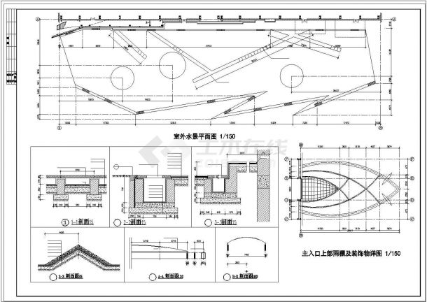 某体育会所施工设计建筑cad图纸-图一