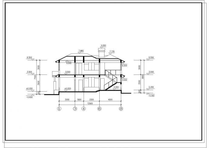别墅设计方案图cad_图1