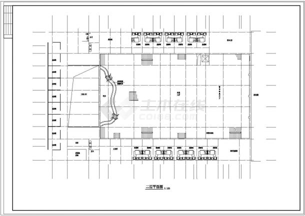 某地区洗浴中心平面建筑cad施工图-图一