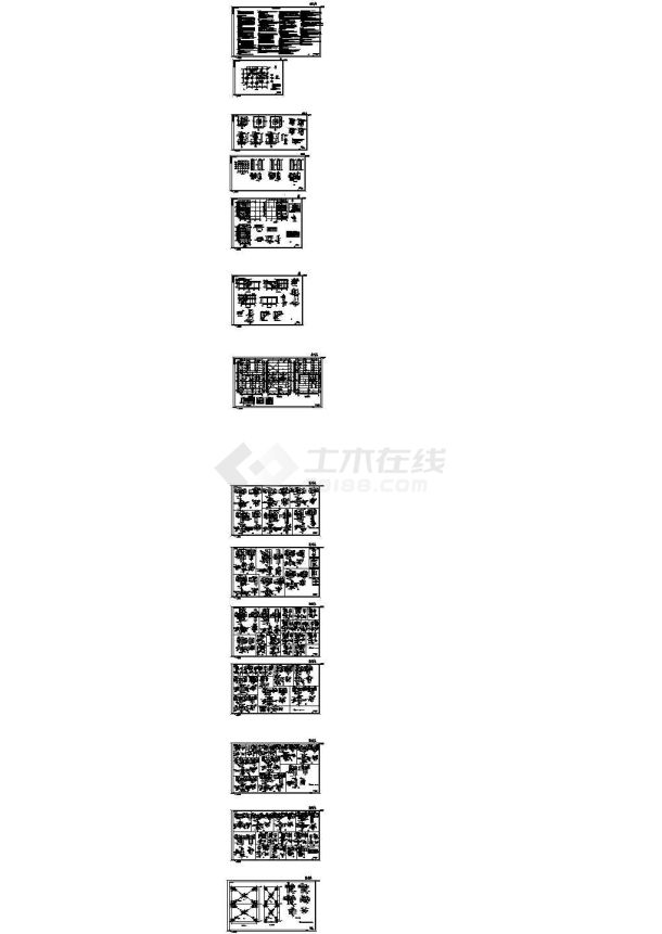 制冷框架-3层钢结构框架设计图cad-图一