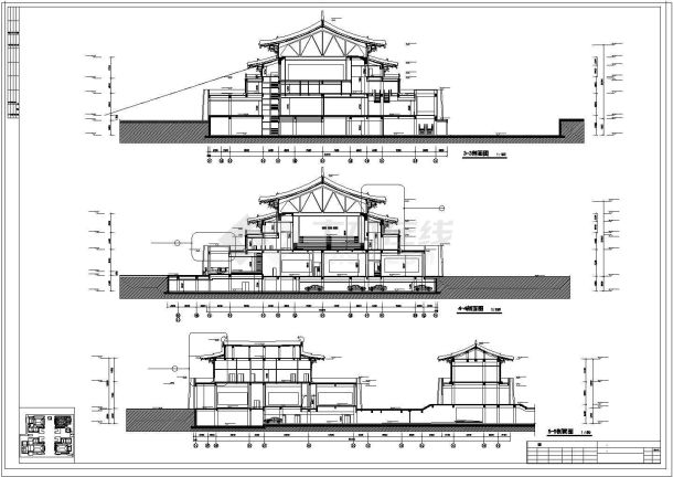 大唐芙蓉园影院建筑设计施工图-图二