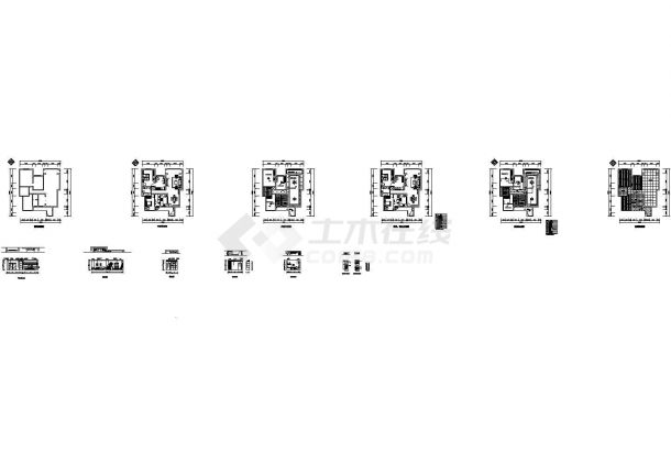 某2居室户型130平米住宅简约风格室内装修设计cad全套施工图（含高清效果图）-图一