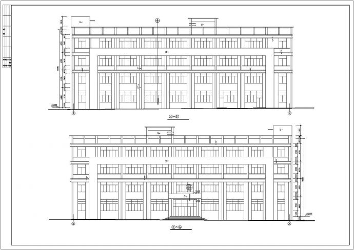 某工厂1.2万平米4层框架结构生产厂房全套建筑设计CAD图纸_图1