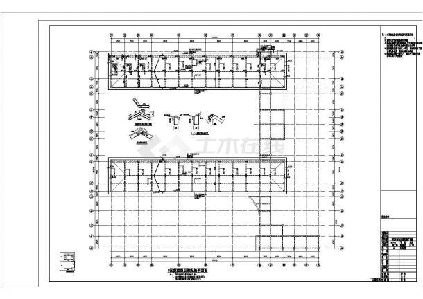 [南京]小学改扩建加固改造结构设计cad施工图-图一