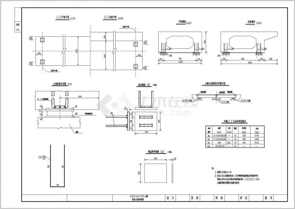 某2×10m预应力混凝土简支空心板桥固定支座布置详图-图一