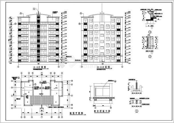 5套多层住宅建筑结构全套施工图纸-图二