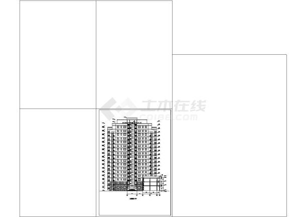 某地区高层住宅楼全套建筑详细设计施工方案CAD图纸-图一