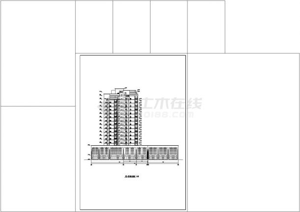 某地区高层住宅楼全套建筑详细设计施工方案CAD图纸-图二