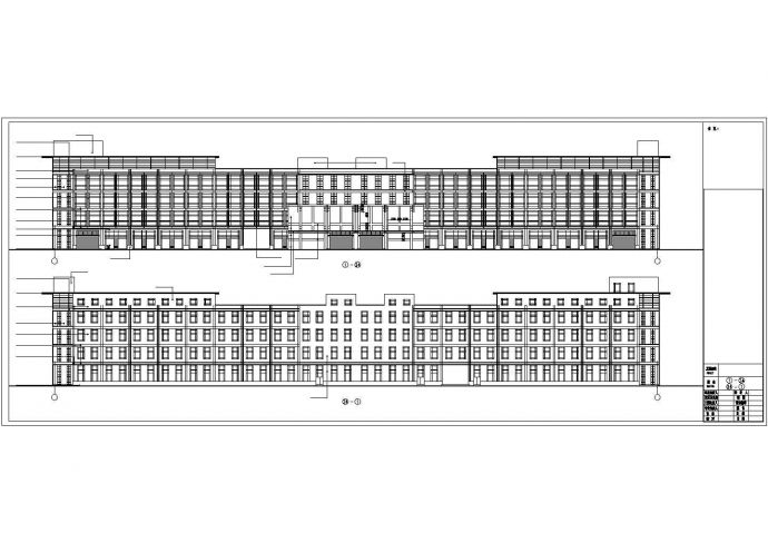 衢州市某工业区1.4万平米4+1层框架结构生产厂房建筑设计CAD图纸_图1