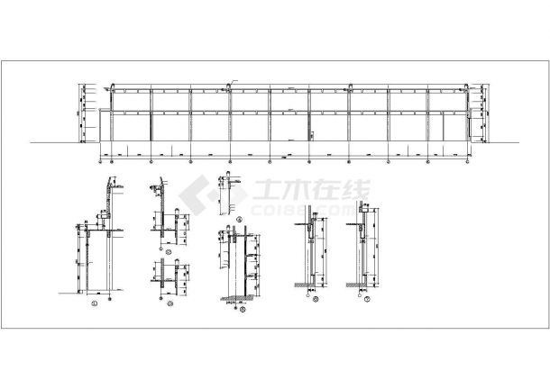 天津某工业区4万平米2层钢混结构生产车间全套建筑设计CAD图纸-图二