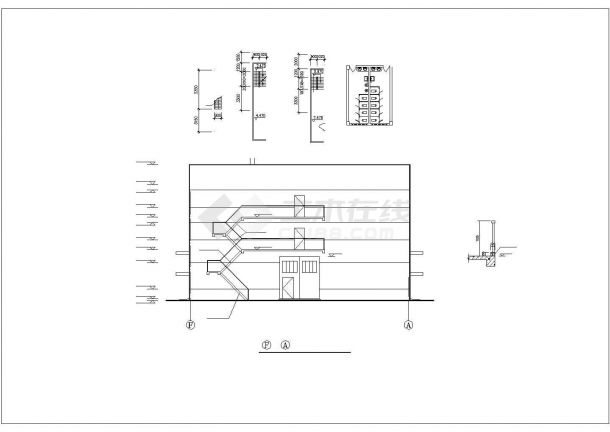 南宁市某工业区1.2万平米3层框架结构生产厂房建筑设计CAD图纸-图一