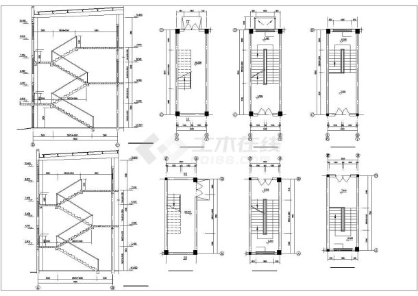 南宁市某工业区1.2万平米3层框架结构生产厂房建筑设计CAD图纸-图二