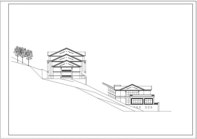 某休闲山庄建筑cad设计方案图_图1