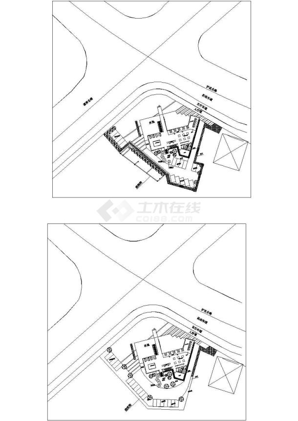 某售楼处景观绿化设计cad施工总平面图（甲级院设计）-图二