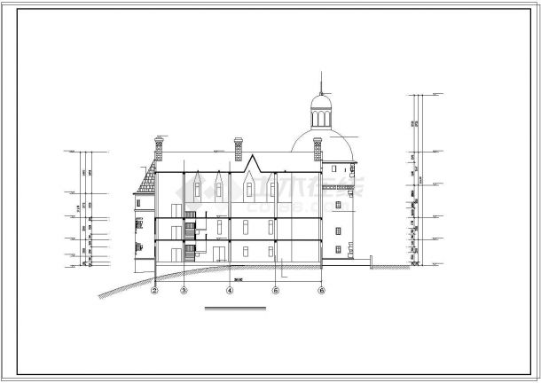 古城堡建筑设计CAD全套施工图纸-图一