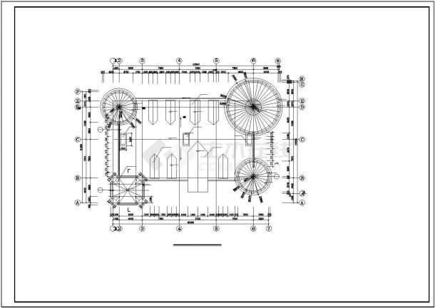 古城堡建筑设计CAD全套施工图纸-图二