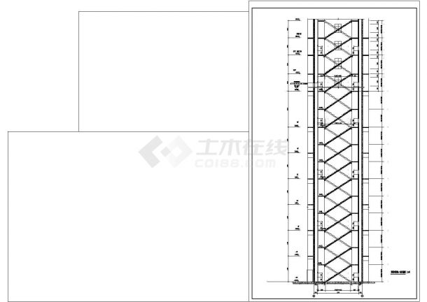 某地区高层住宅公寓建筑详细设计施工方案CAD图纸-图二