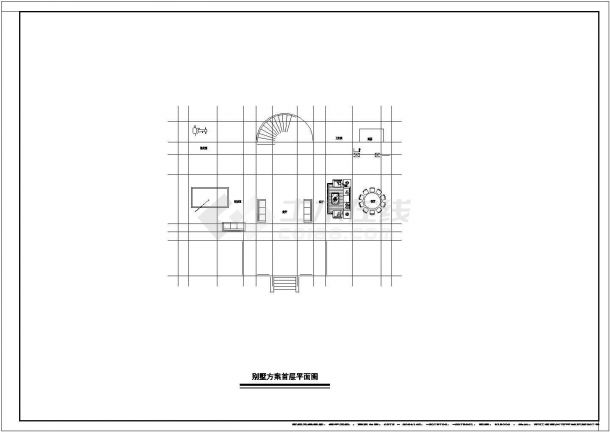 【苏州】某三层公馆式全套别墅建筑方案cad图(含别墅方案平面图)-图一