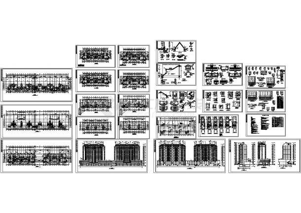 2338平方米十一层框架结构住宅楼建筑施工cad图，共二十四张-图一