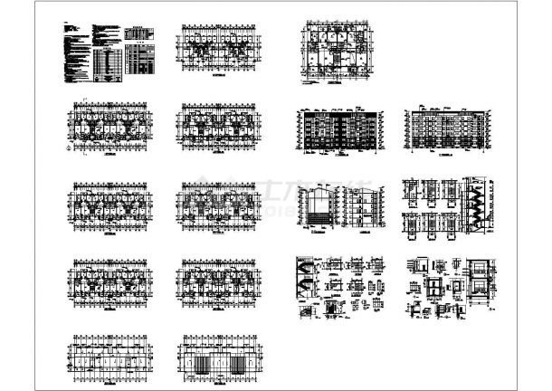六层砖混结构复式居民楼建施cad图，共十七张-图二