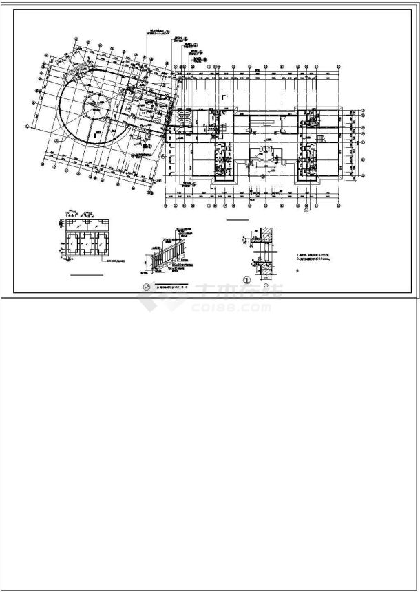 遵义某民居式度假村招待所建筑cad图纸-图二