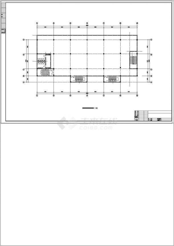 某招待所建筑设计cad施工图纸-图一