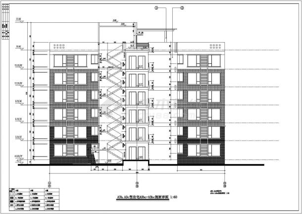 某地区a3型住宅楼建筑详细设计施工方案CAD图纸-图一