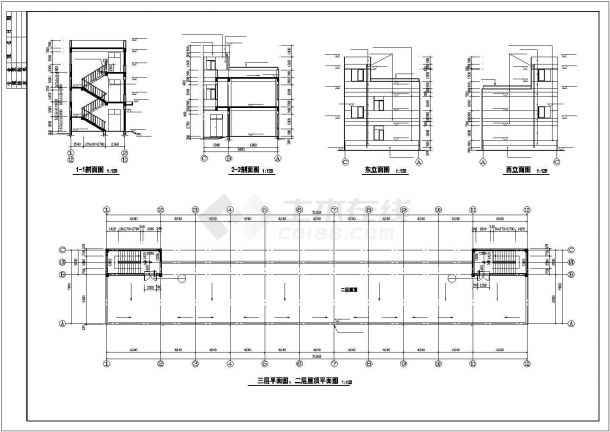 德州市某水果厂730平米2+1层框架结构生产车间建筑设计CAD图纸-图二