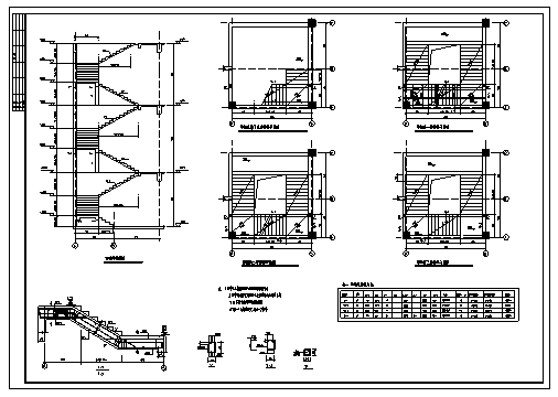 某四层框架结构商场全套结构施工cad图_商场施工_图1