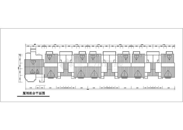 某地区低层连排住宅建筑详细设计施工方案CAD图纸-图一