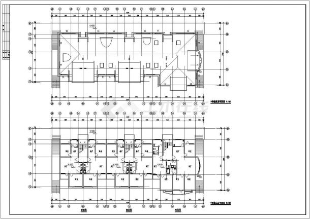 天海花园小区某五层带阁楼层框架结构住宅楼设计cad详细建施图纸-图一