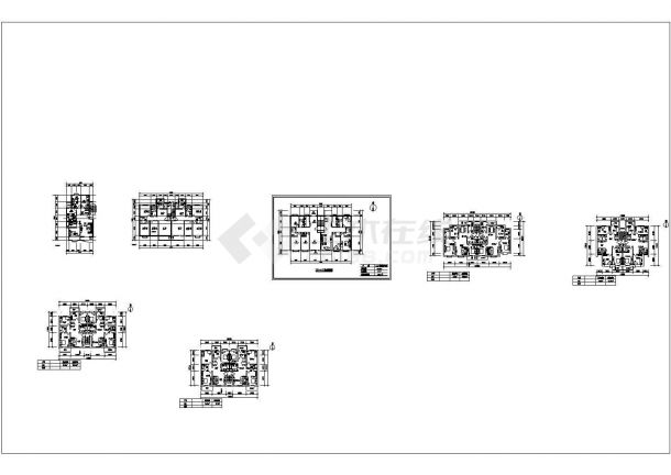 某地区多层户型住宅建筑详细设计施工方案CAD图纸-图二
