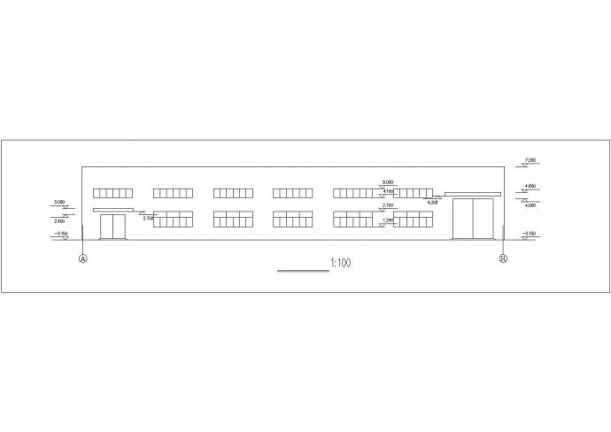 太仓市某木材厂2200平米单层钢结构生产厂房建筑设计CAD图纸_图1