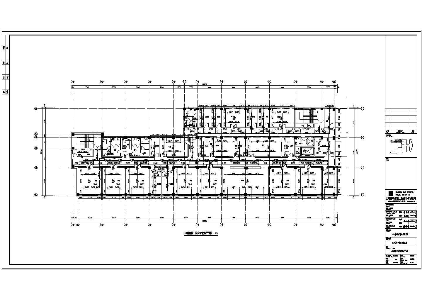 27-1#病房楼三层自动喷淋平面图