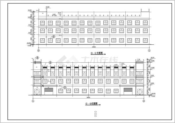大连市某加工厂5300平米3层框架结构生产车间全套建筑设计CAD图纸-图一
